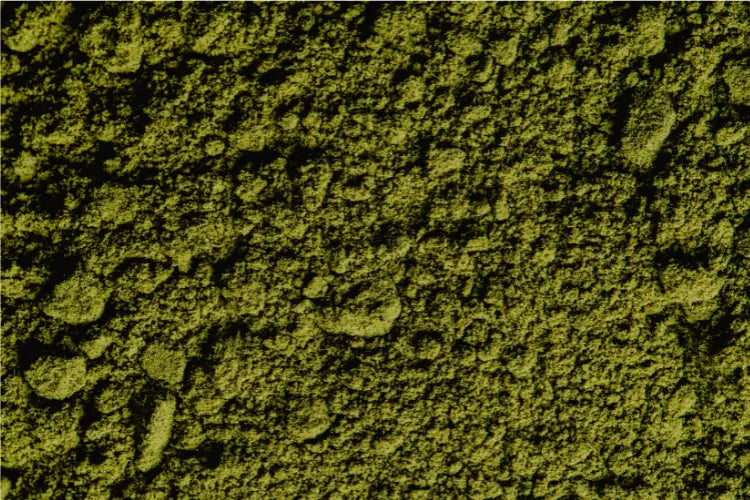 A close-up image of matcha powder.